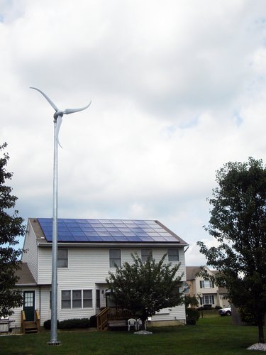 photo of a residential wind turbine