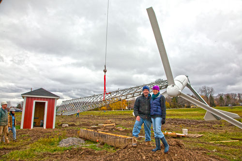 photo of a residential wind turbine