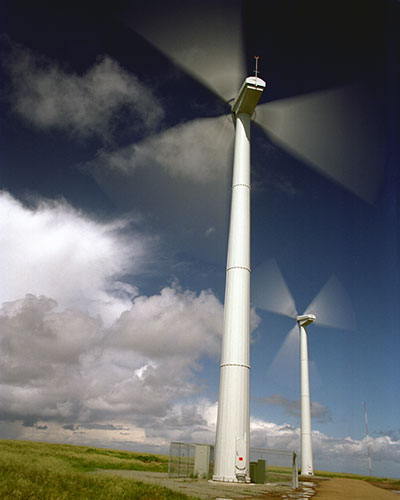 photo of distributed wind turbines