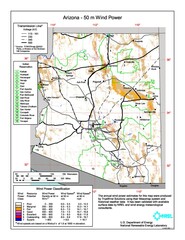 Arizona wind resource map.