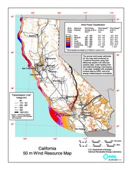 California wind resource map.