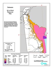 Delaware wind resource map.