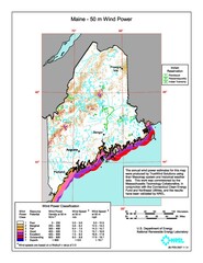 Maine wind resource map.
