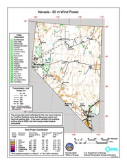 Nevada wind resource map.